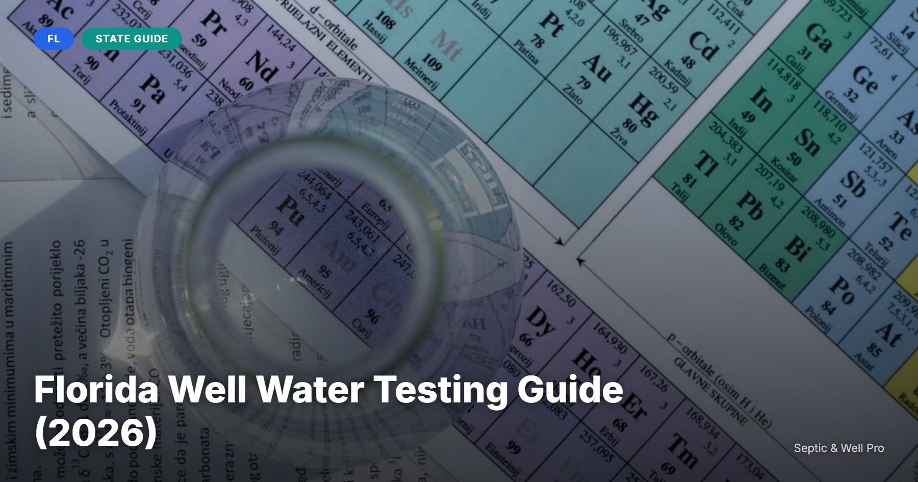 Water Well Test Example Florida Well Water Testing Guide (2026) | Septic & Well Pro